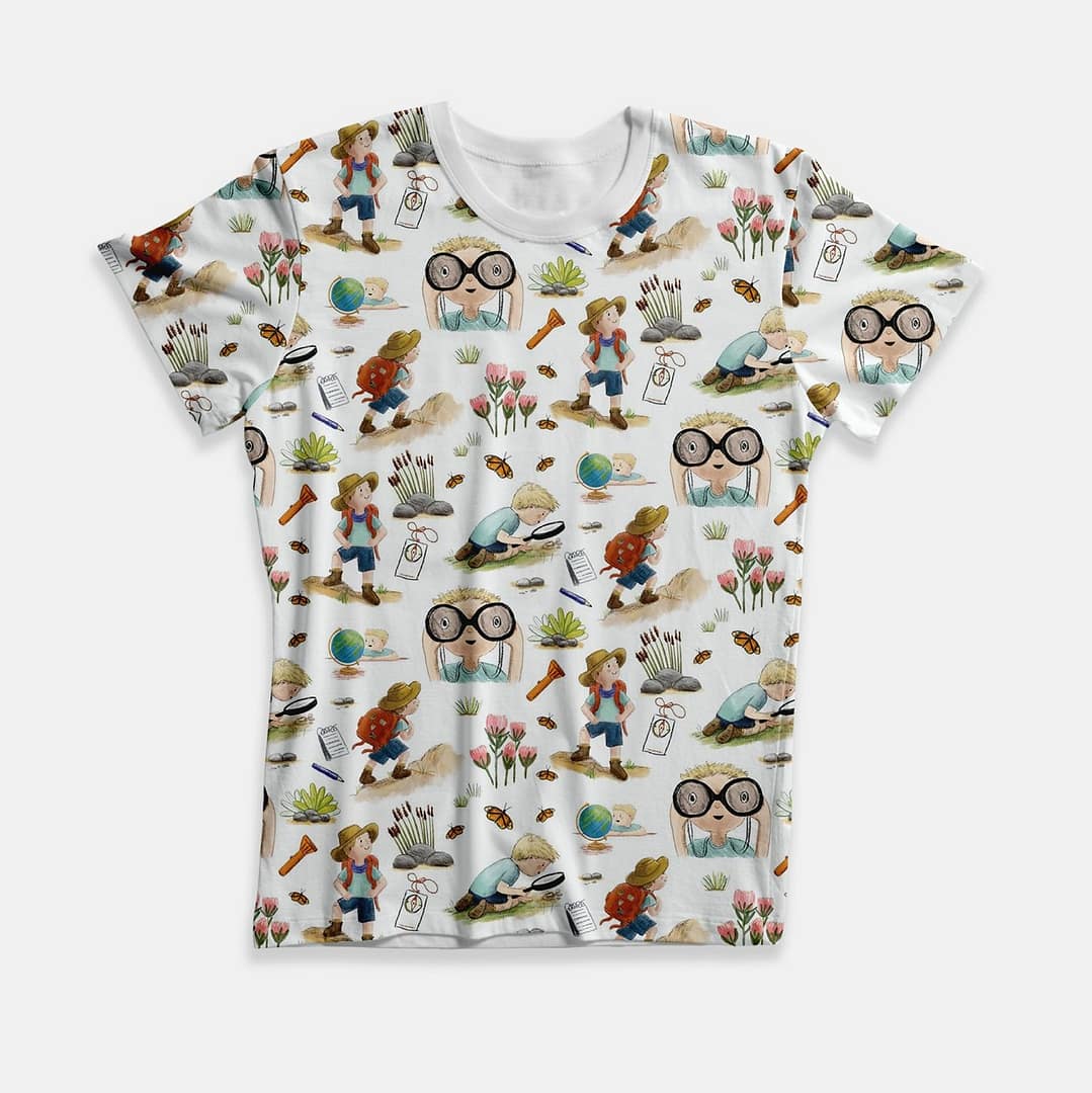 T-shirt using a pattern illustrated by Emily House