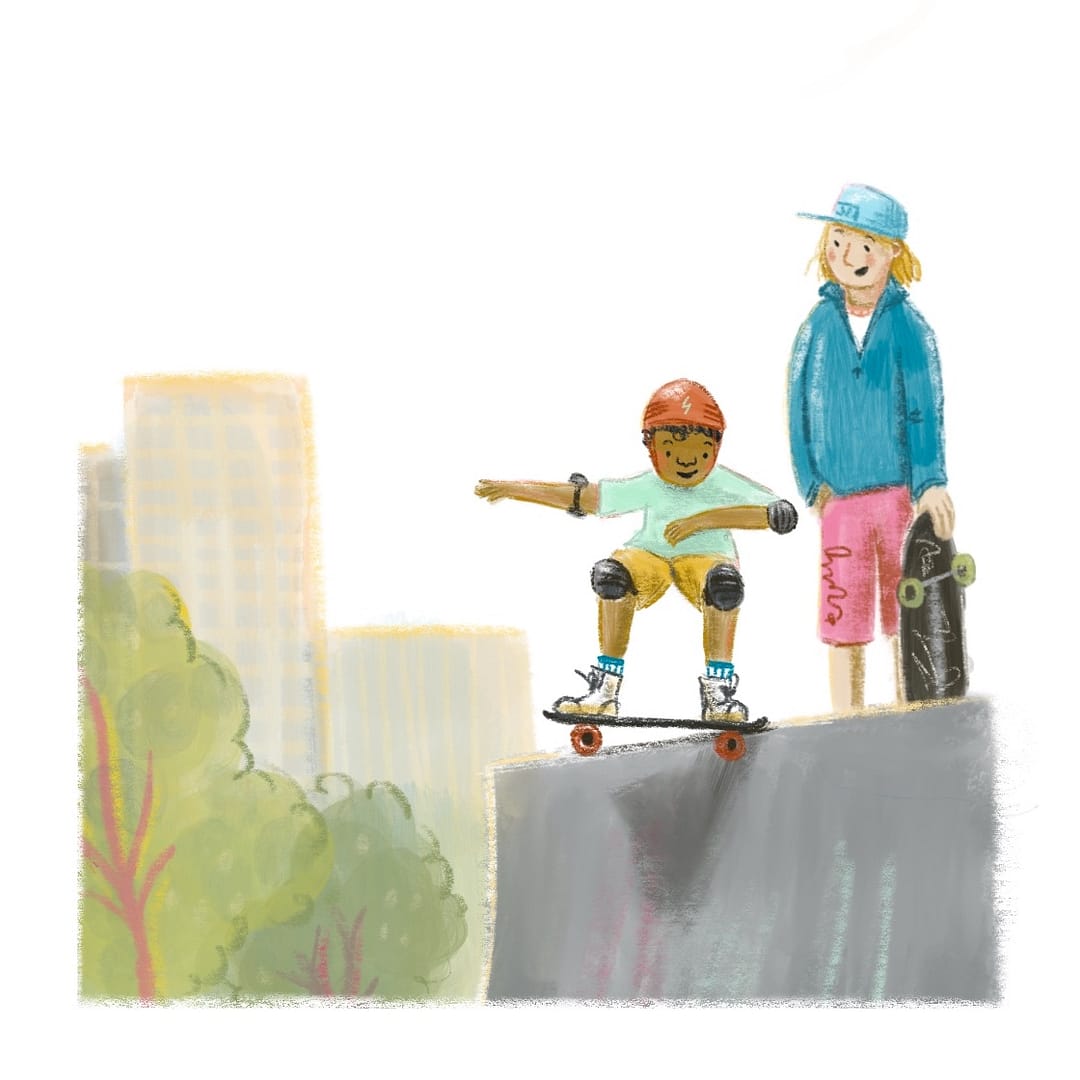 Skate Park Illustration by Emily House