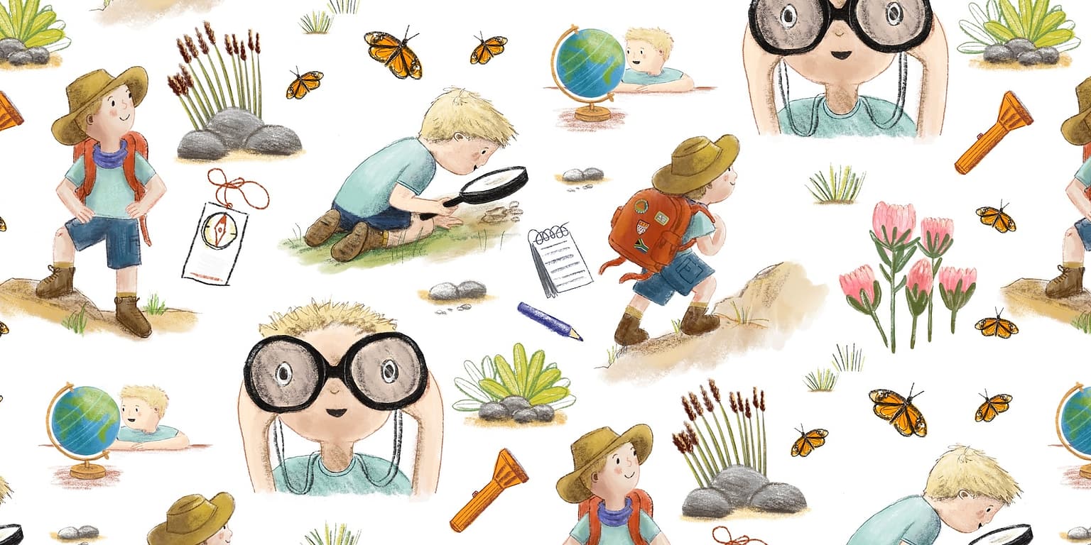 End Paper Pattern design for a children's picture book illustrated by Emily House